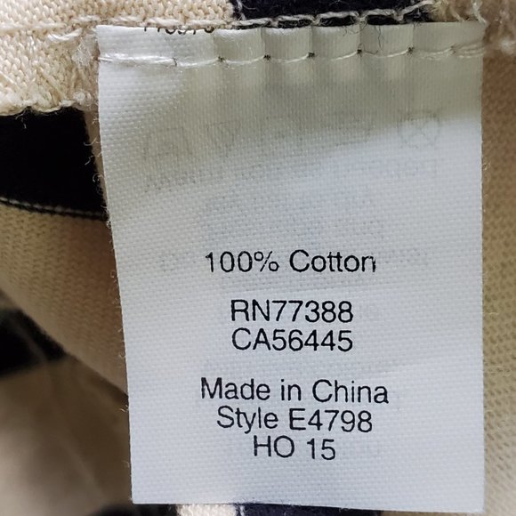 J. Crew Factory Black Tan Striped Sequin Confetti Pullover Knit Cotton Top Sz S - Picture 10 of 12